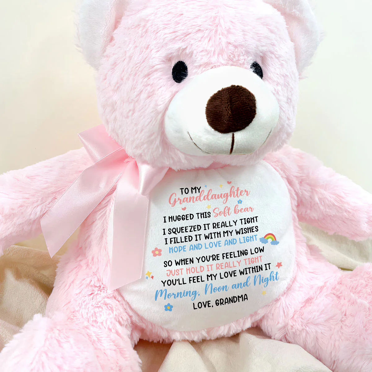 I Hugged This Soft Bear I Squeezed It Really Tight - Personalized Teddy Bear - Image 2