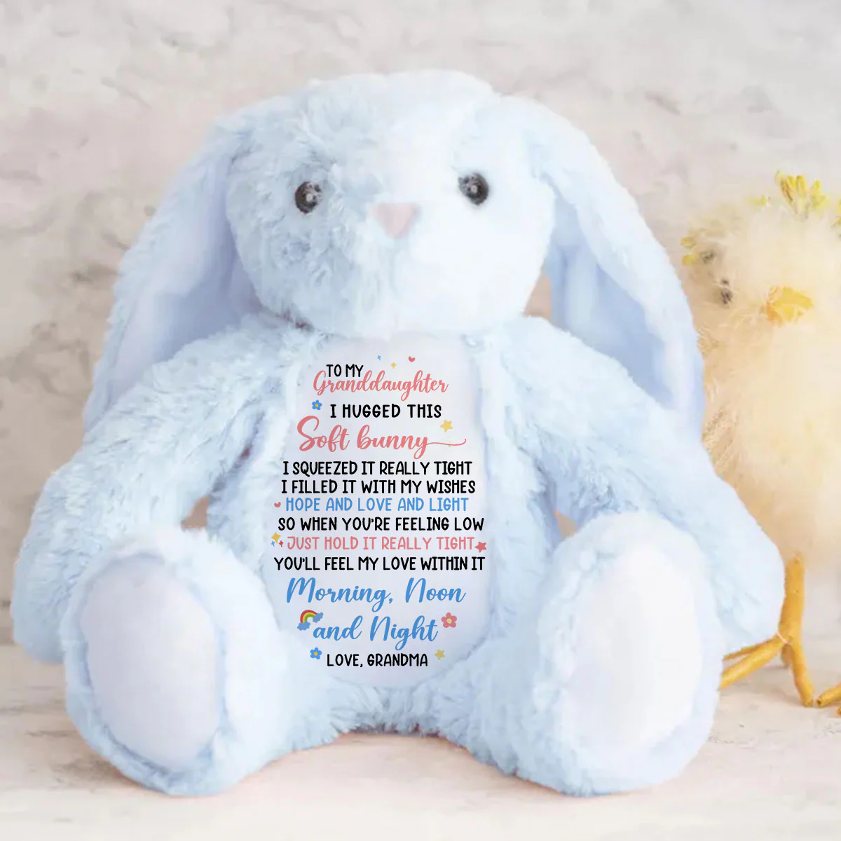 I Hugged This Soft Bunny I Squeezed It Really Tight - Personalized Stuffed Bunny - Image 4