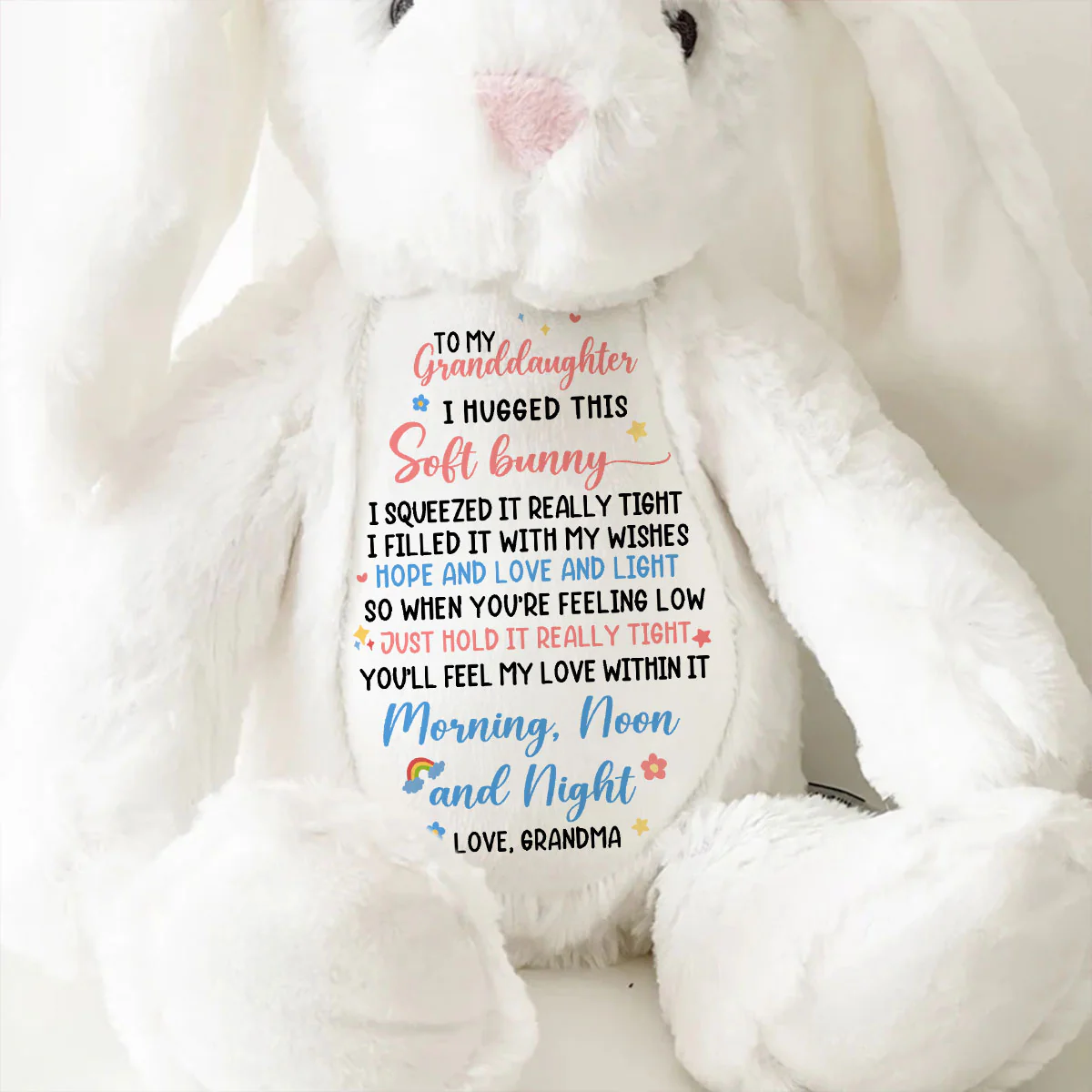 I Hugged This Soft Bunny I Squeezed It Really Tight - Personalized Stuffed Bunny - Image 9