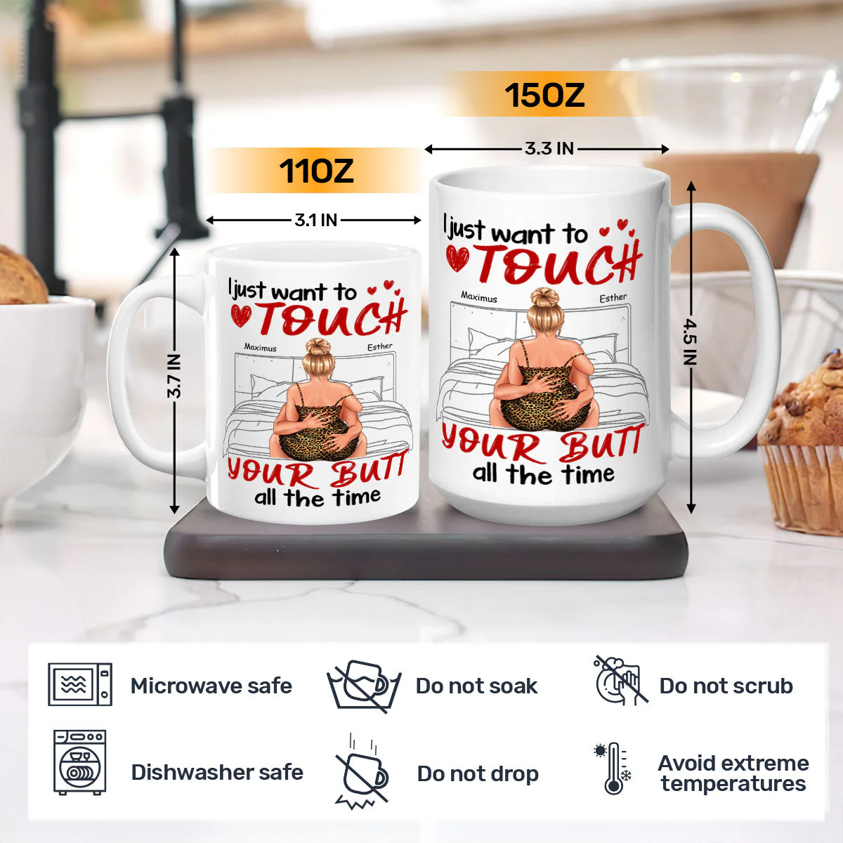 I Just Want To Touch - Personalized Mug - Image 3