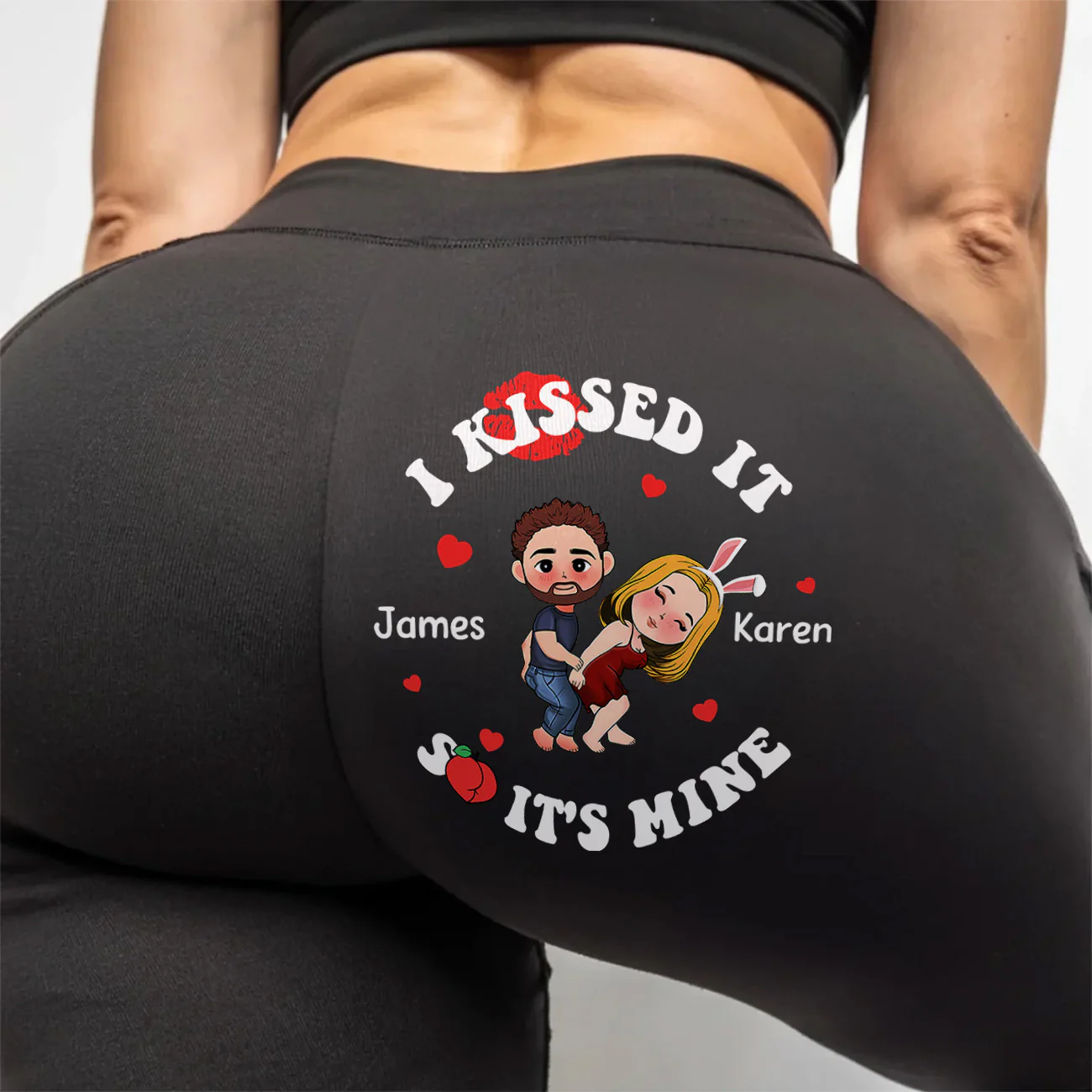 I Kissed It So It's Mine - Personalized Leggings - Image 4