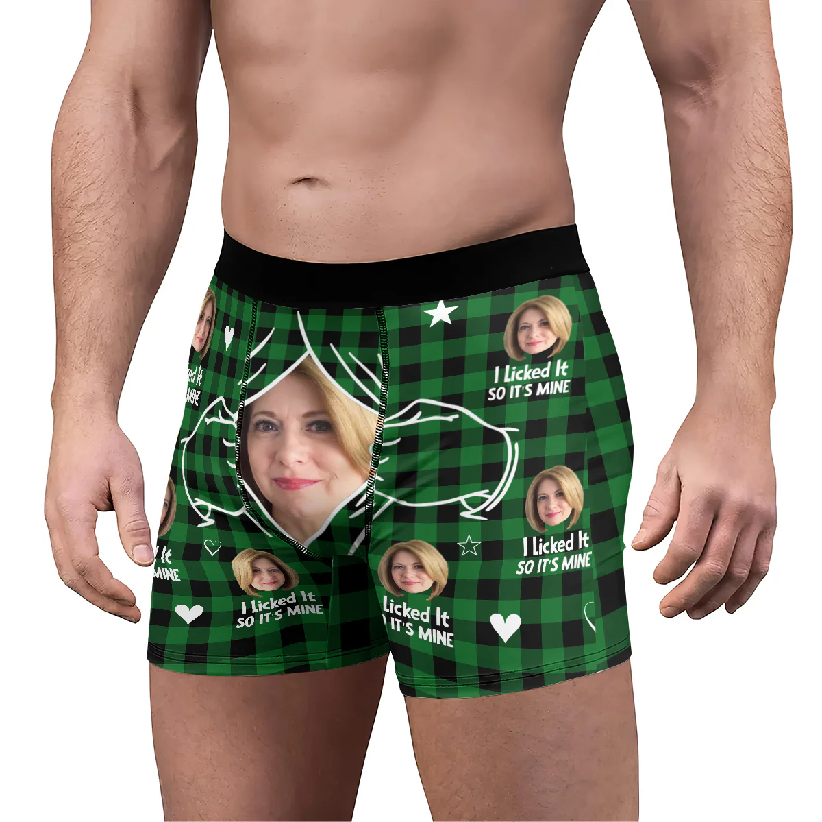 I Licked It So It's Mine Naughty Couple - Personalized Men's Boxer Briefs - Image 3