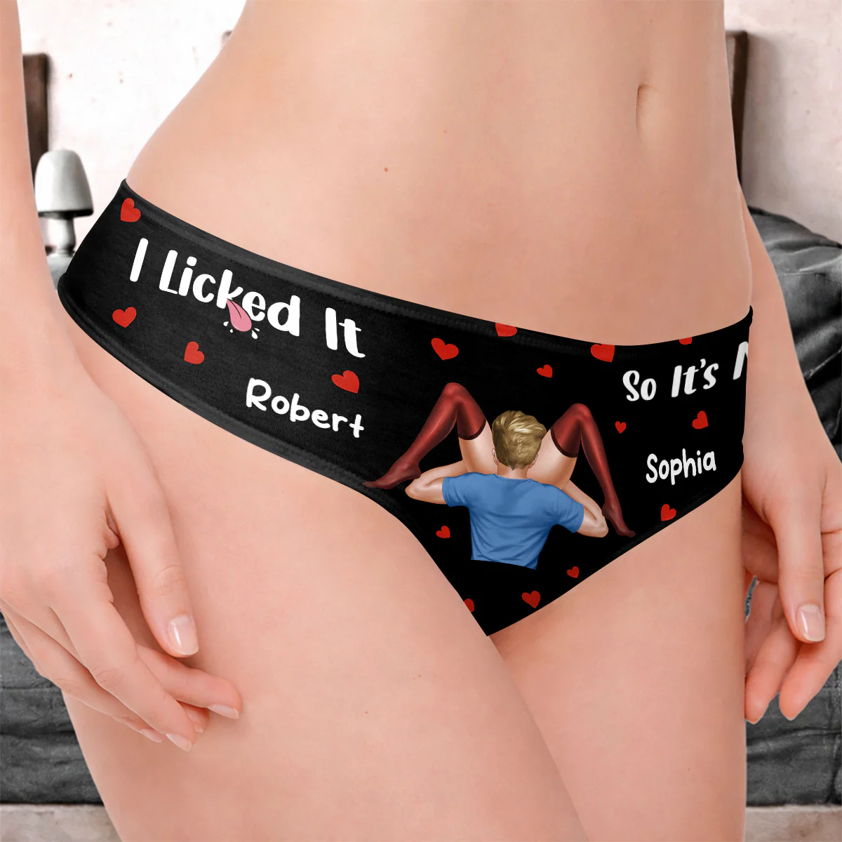 I Licked It So It's Mine - Personalized Women's Low-waisted Brief - Image 3