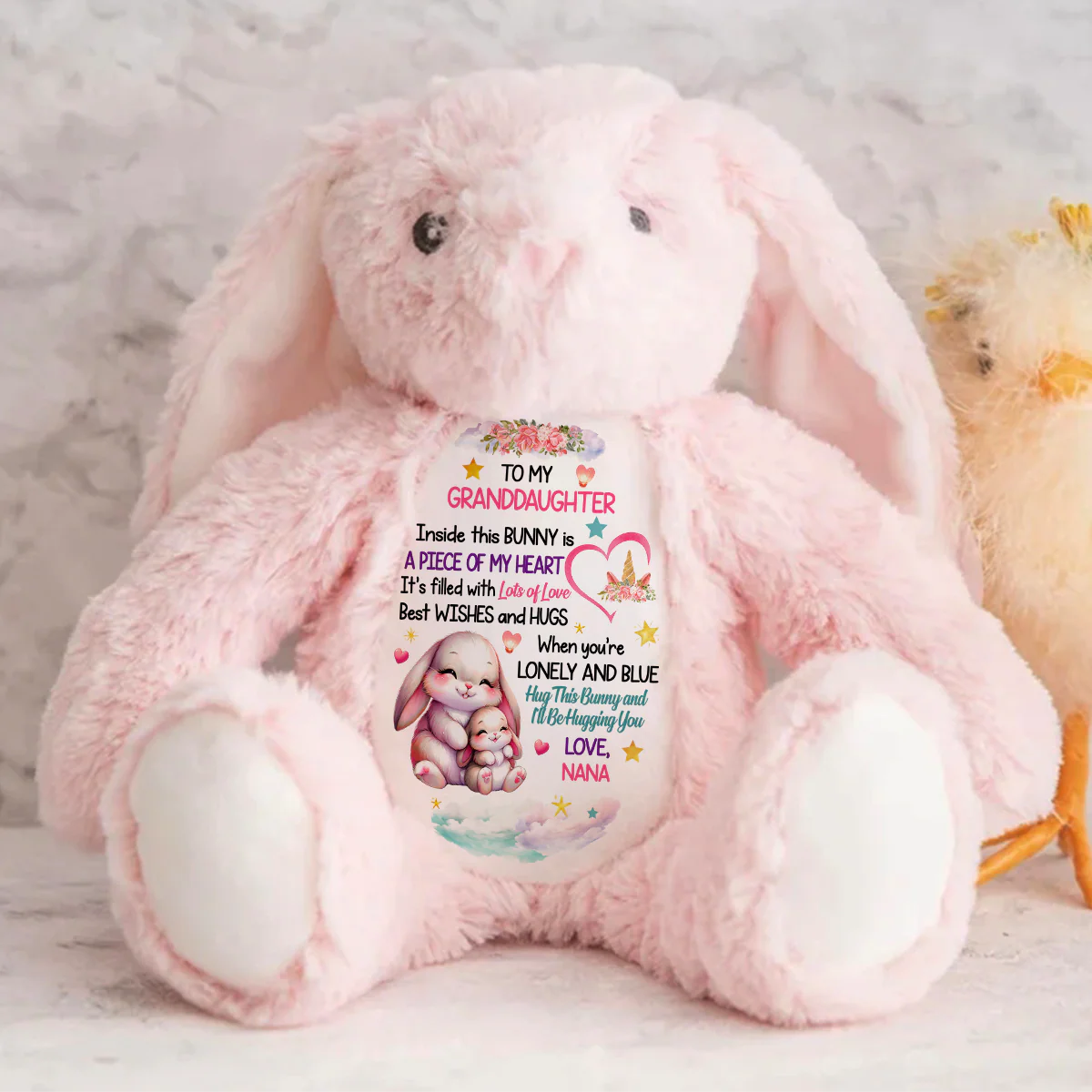I'll Be Hugging You - Personalized Stuffed Bunny - Image 7