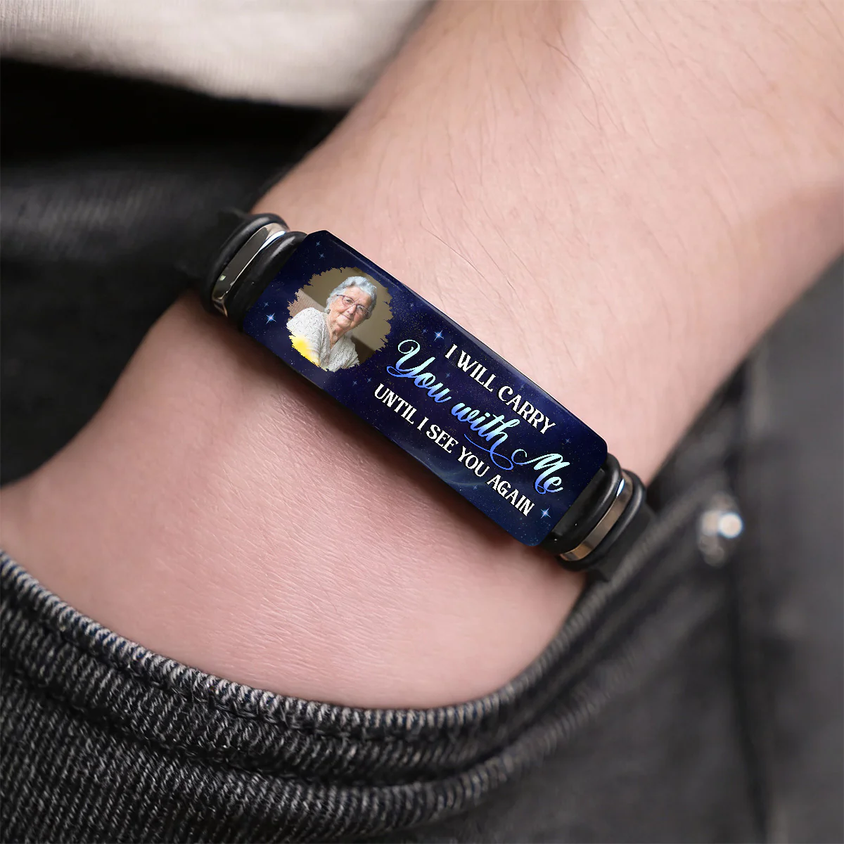 I'll Carry You With Me Until I See You Again - Personalized Bracelet - Image 5