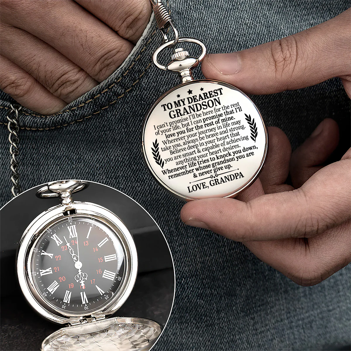 I’ll Love You For The Rest Of My Life - Personalized Pocket Watch - Image 2