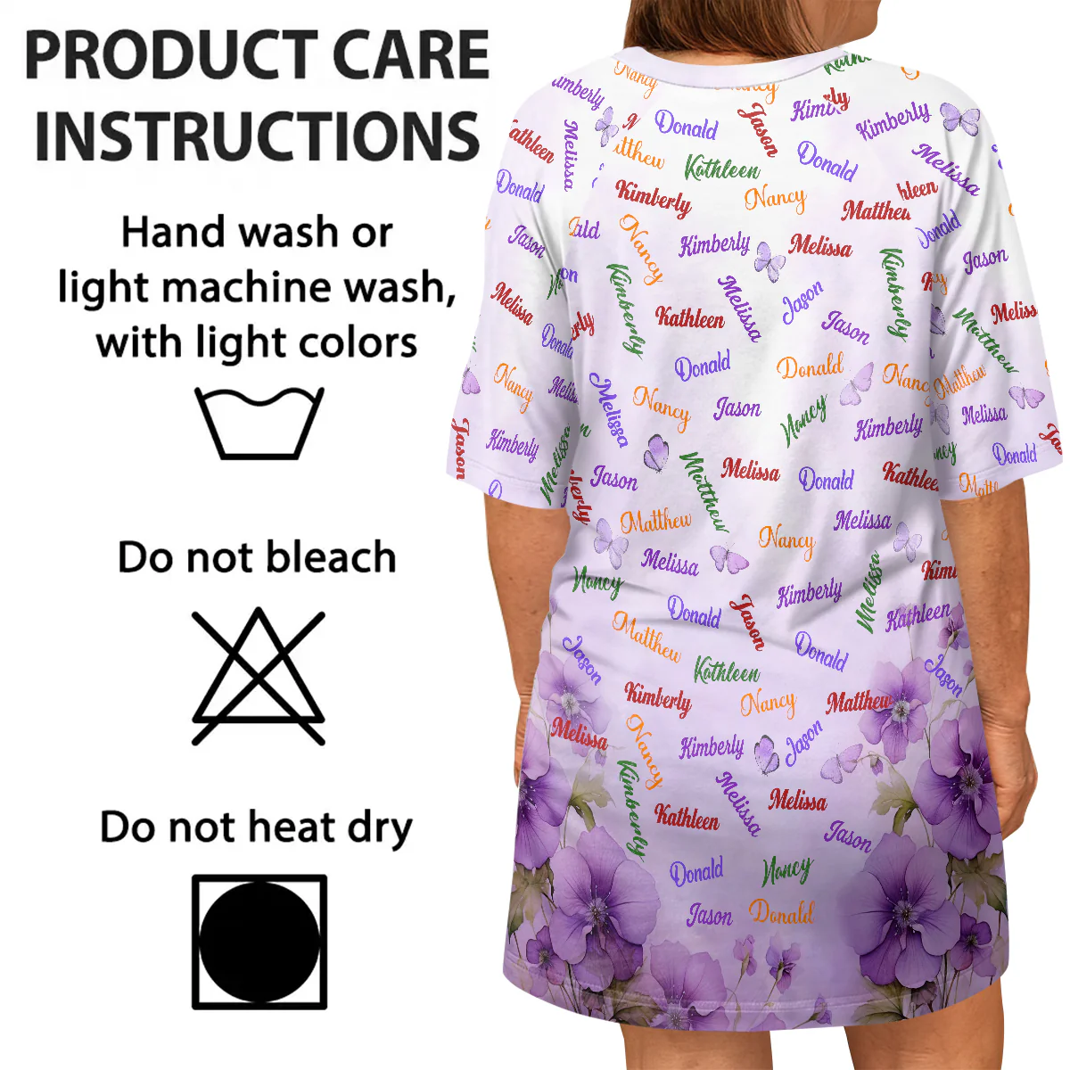 I Love Being A Grandma - Personalized Sleep Tee - Image 6