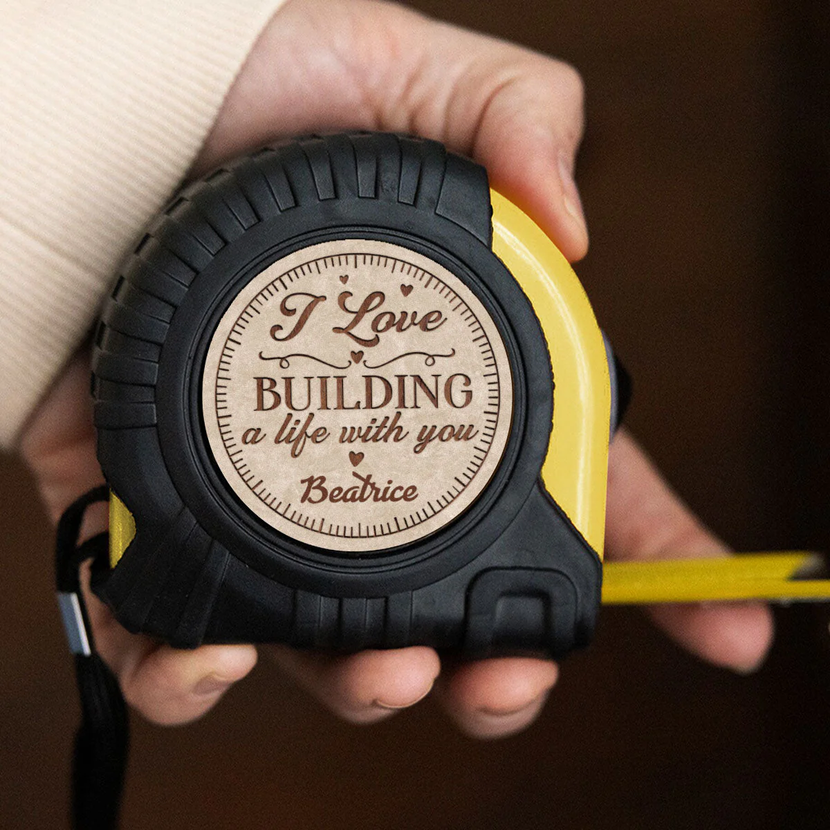 I Love Building A Life With You - Personalized Tape Measure - Image 4
