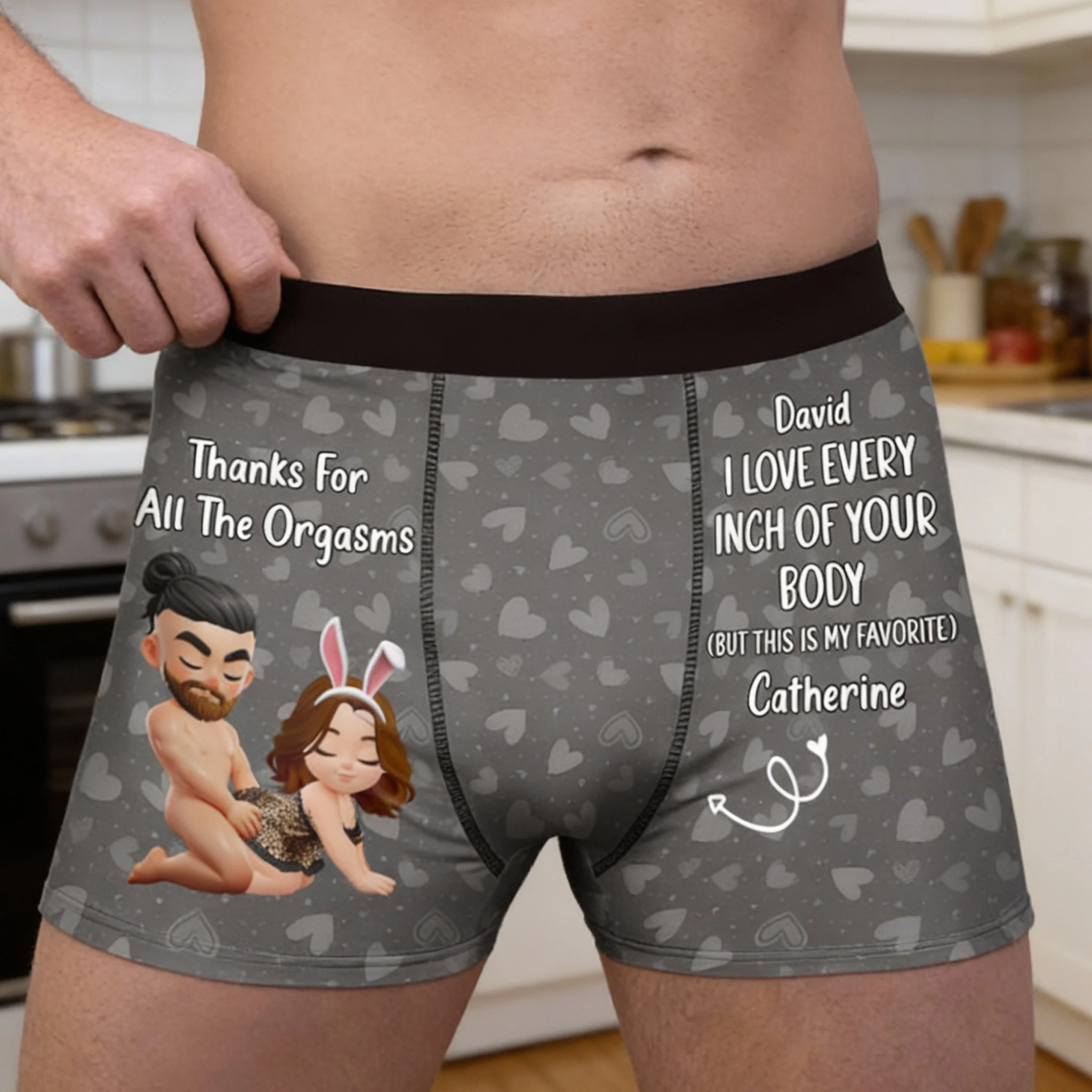 I Love Every Inch Of Your Body - Personalized Men's Boxer Briefs - Image 5