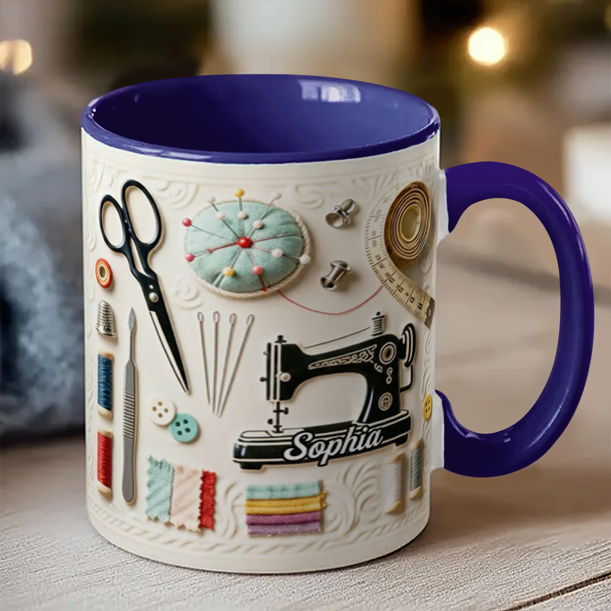 I Love Sewing - Personalized Accent Mug