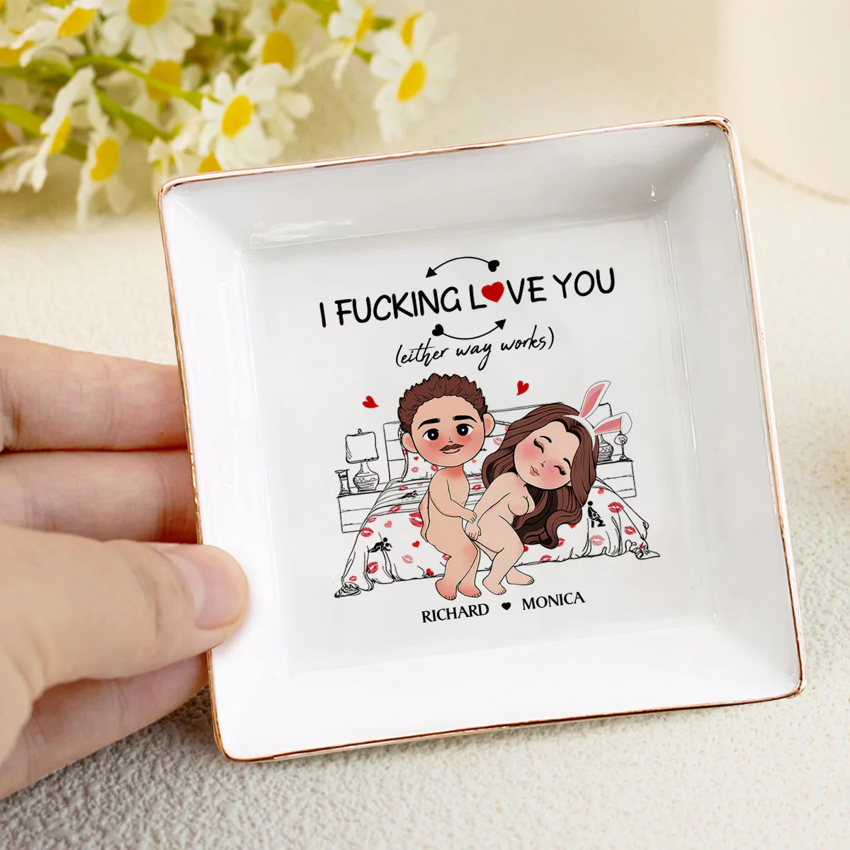 I Love You (Either Way Works) - Personalized Jewelry Dish - Image 4