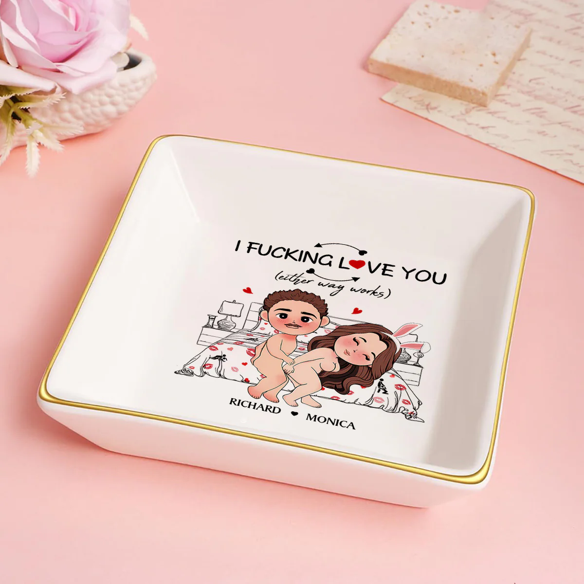 I Love You (Either Way Works) - Personalized Jewelry Dish - Image 5