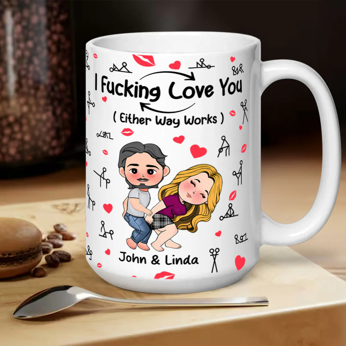 I Love You Either Way Works - Personalized Mug - Image 5