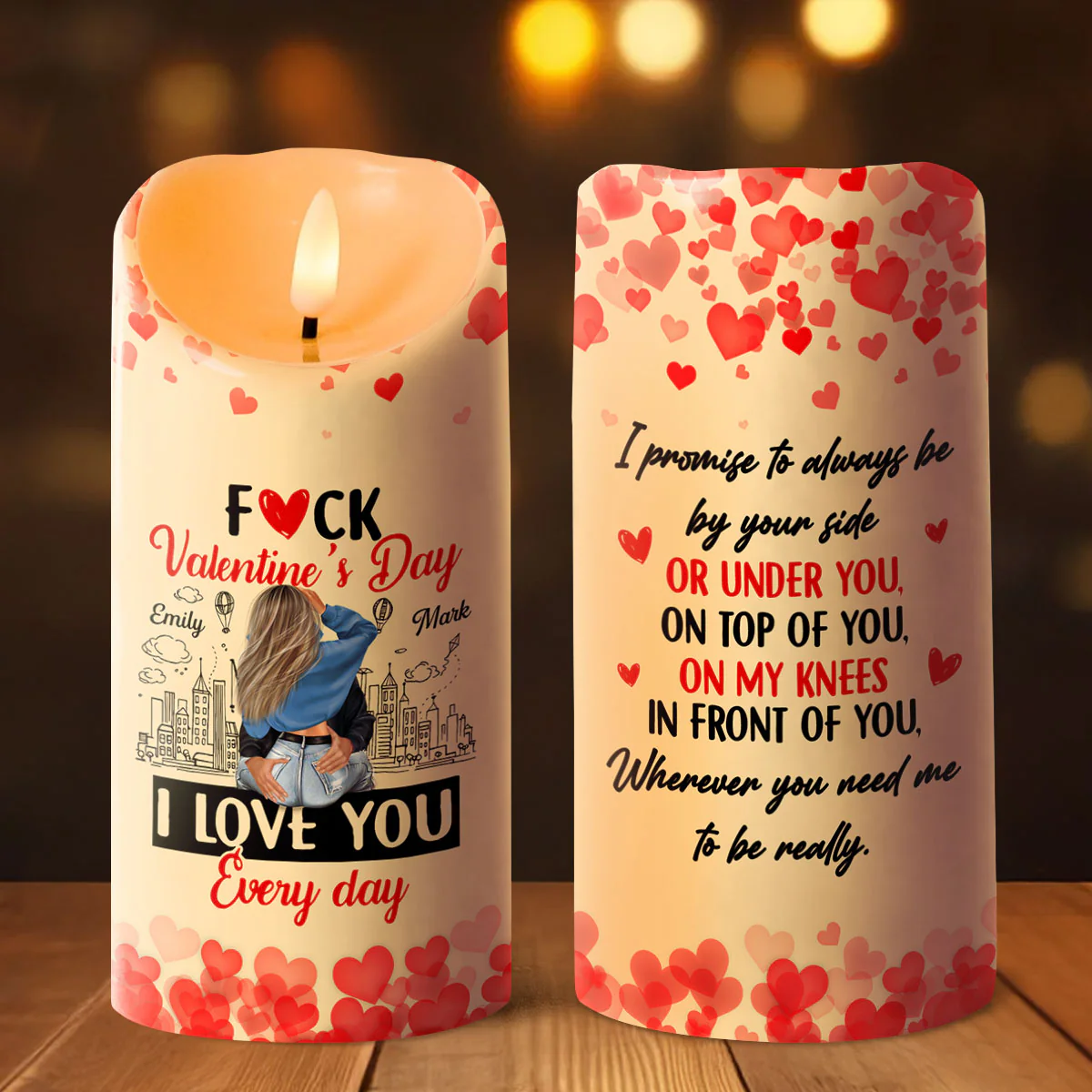 I Love You Every Day - Personalized Flameless LED Candle - Image 2