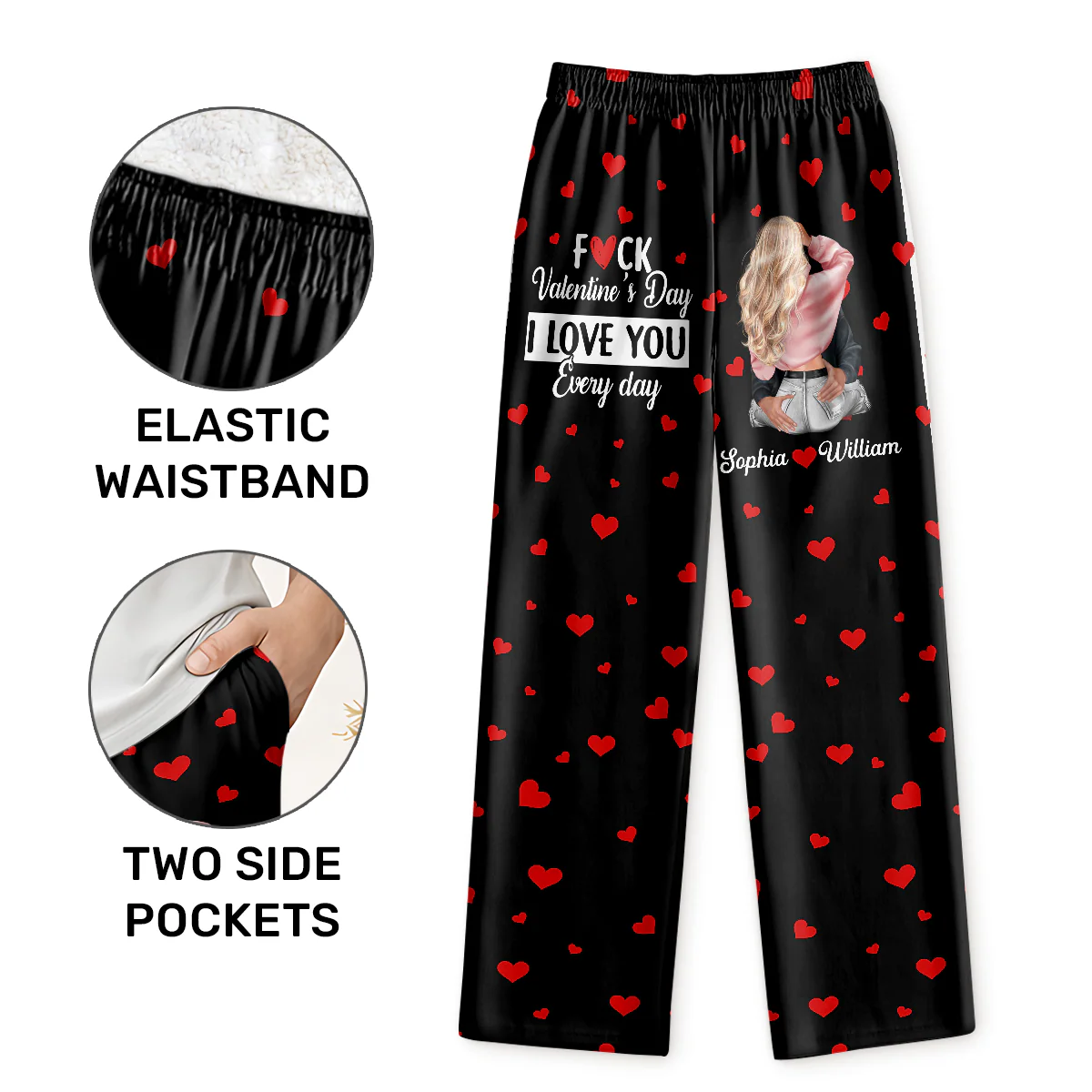 I Love You Every Day - Personalized Lounge Pants - Image 5