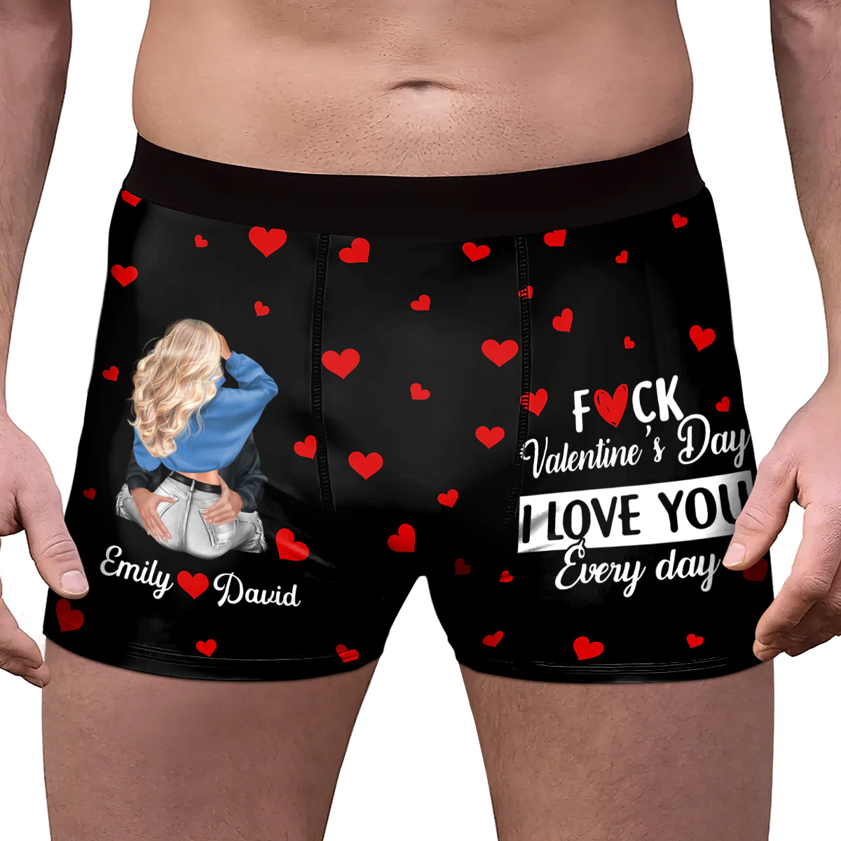 I Love You Every Day - Personalized Men's Boxer Briefs