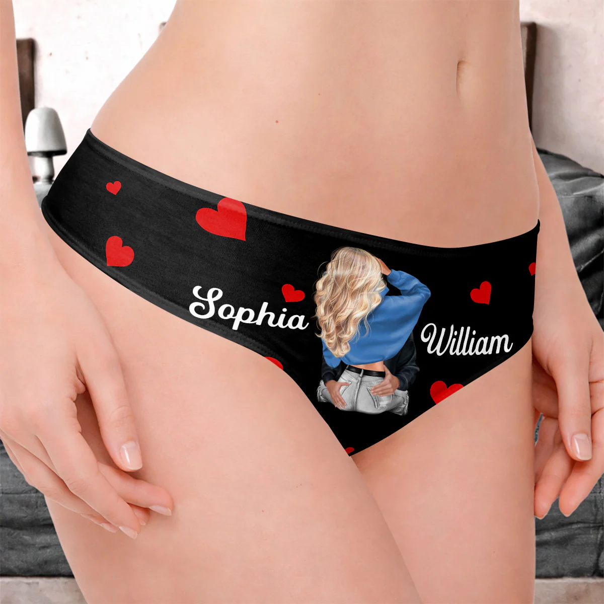 I Love You Every Day - Personalized Women's Low-waisted Brief - Image 3