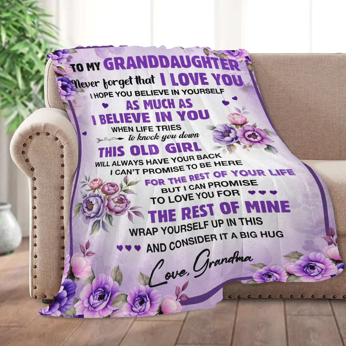 I Love You For The Rest Of My Life - Personalized Fleece Blanket - Image 2