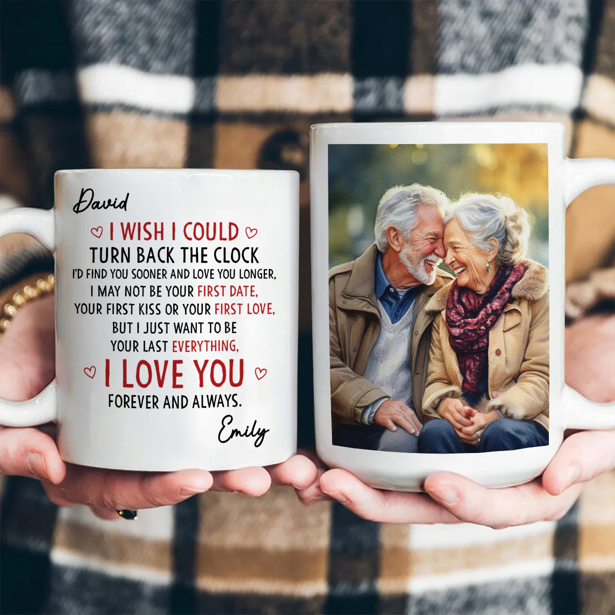 I Love You Forever And Always - Personalized Ceramic Coffee Mug - Image 3