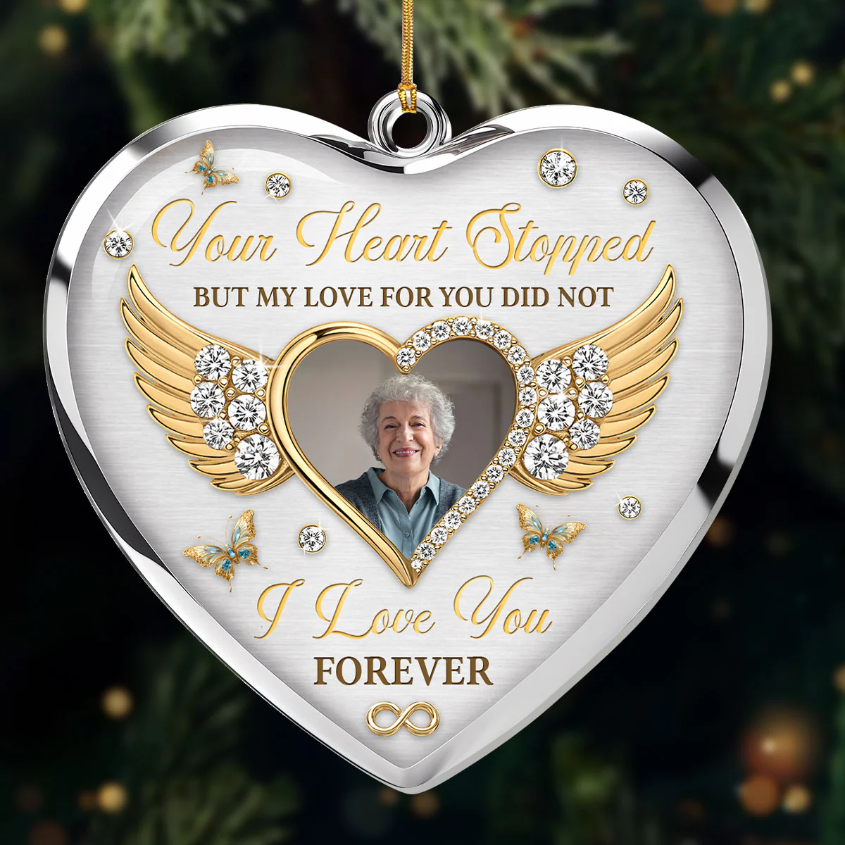I Love You Forever - Personalized 1-Layer Acrylic Ornament