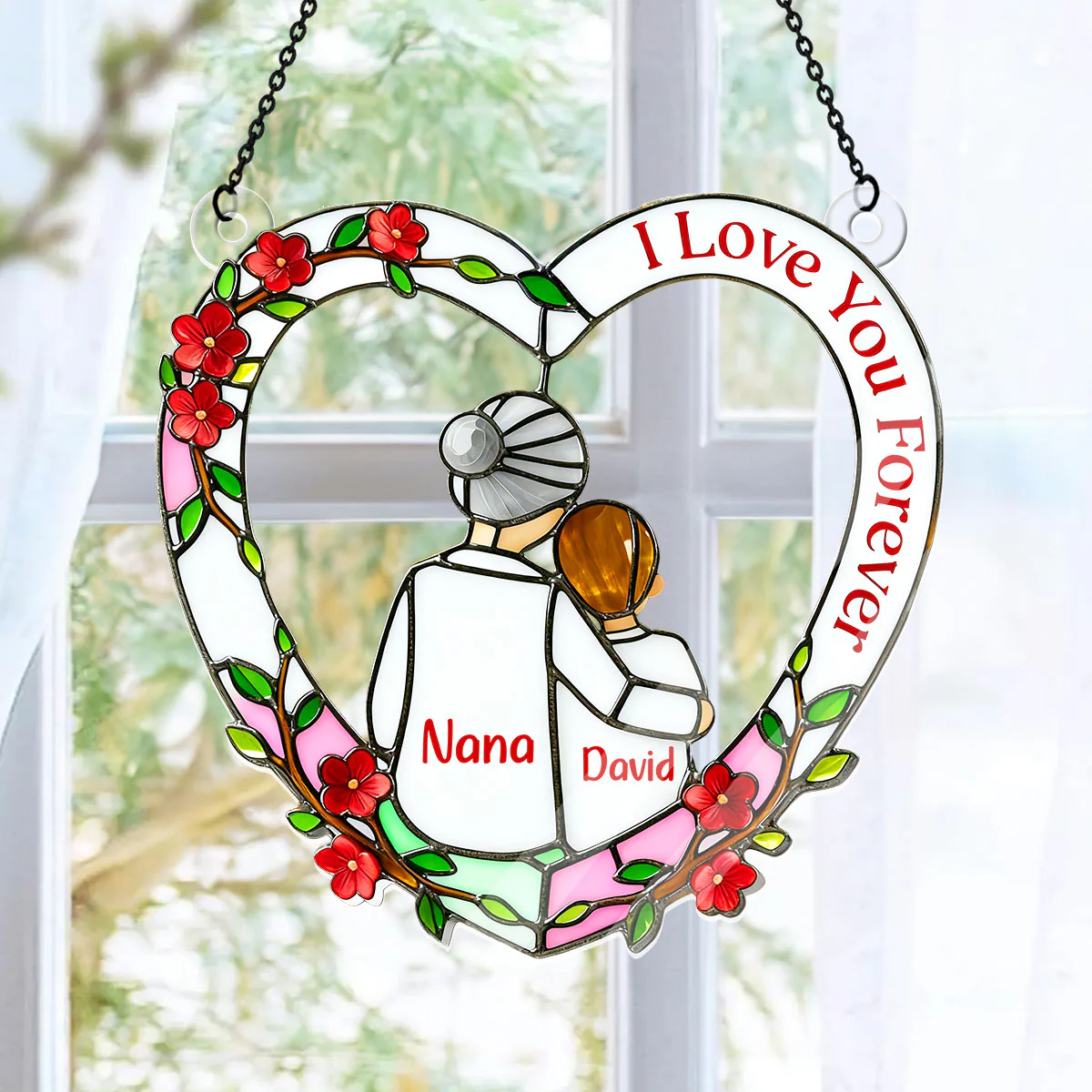 I Love You Forever - Personalized Acrylic Suncatcher - Image 6