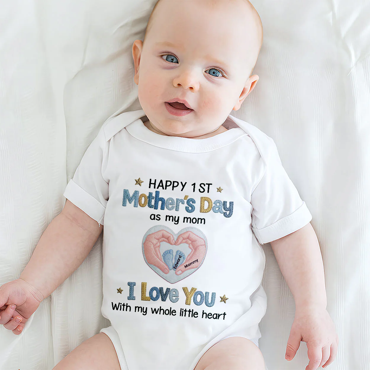 I Love You Mommy - Personalized Baby Onesie - Image 3