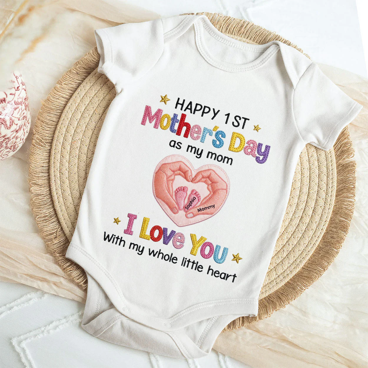 I Love You Mommy - Personalized Baby Onesie - Image 4