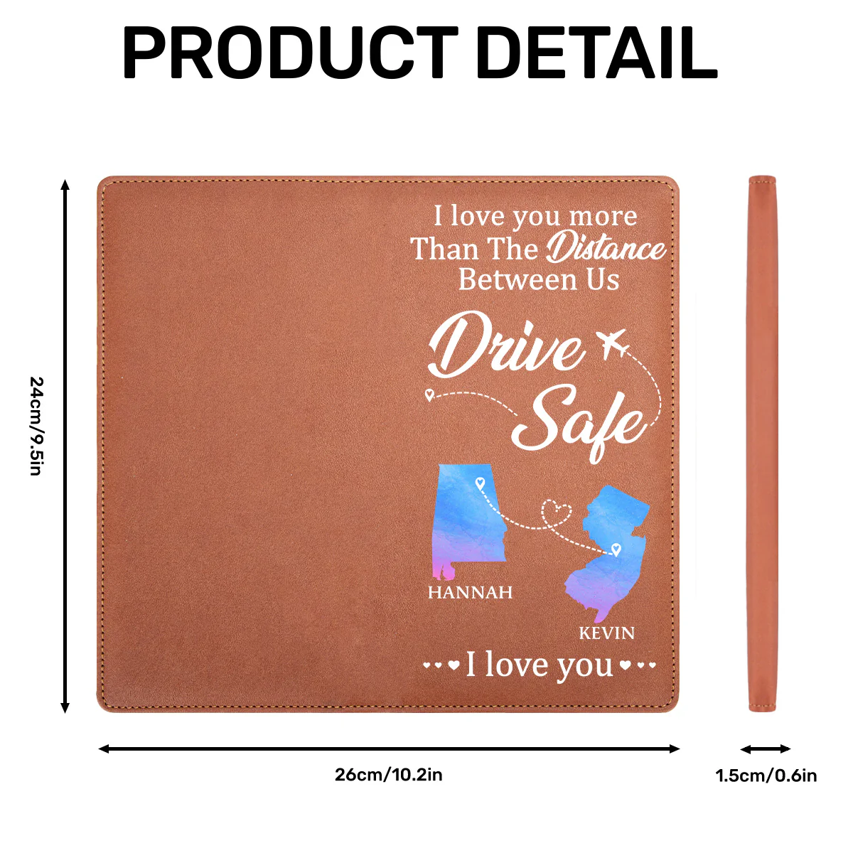 I Love You More Than The Distance Between Us - Personalized Car Registration And Insurance Holder - Image 7