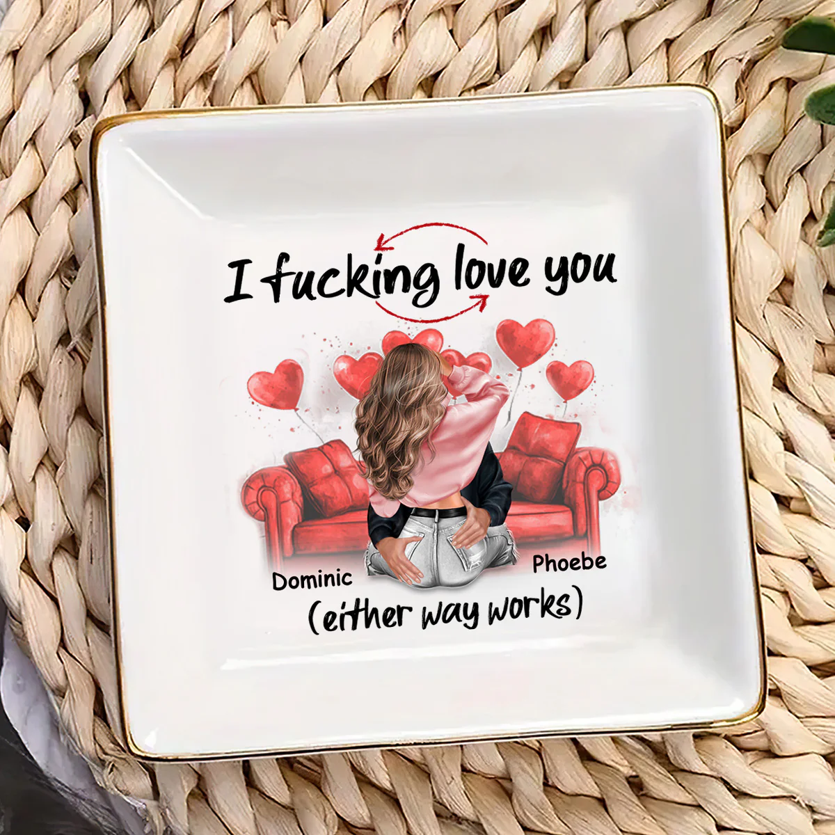 I Love You - Personalized Jewelry Dish - Image 3