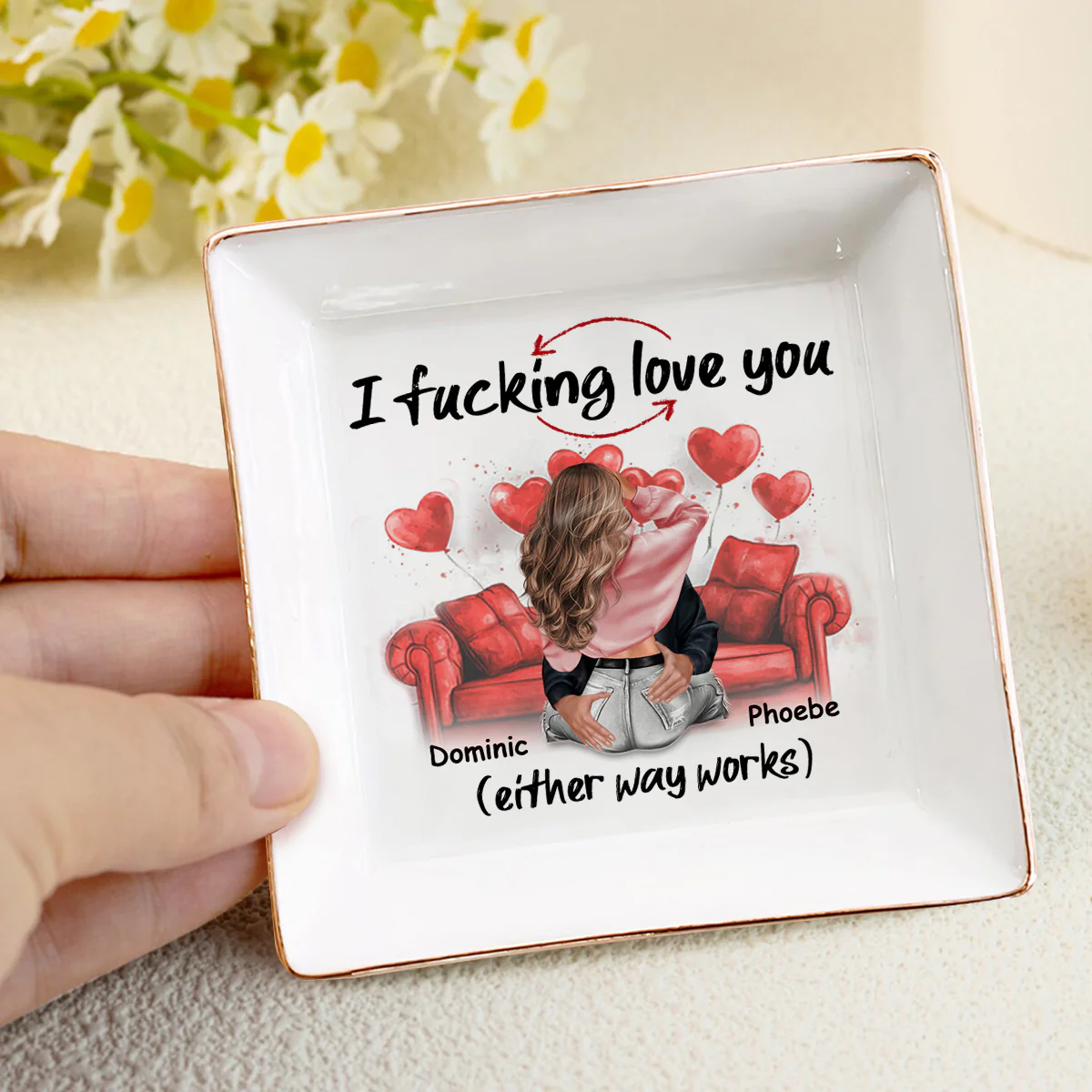 I Love You - Personalized Jewelry Dish - Image 4