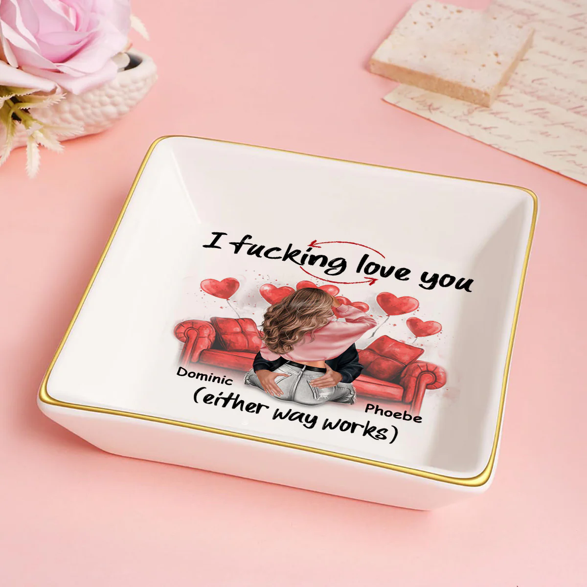 I Love You - Personalized Jewelry Dish - Image 5