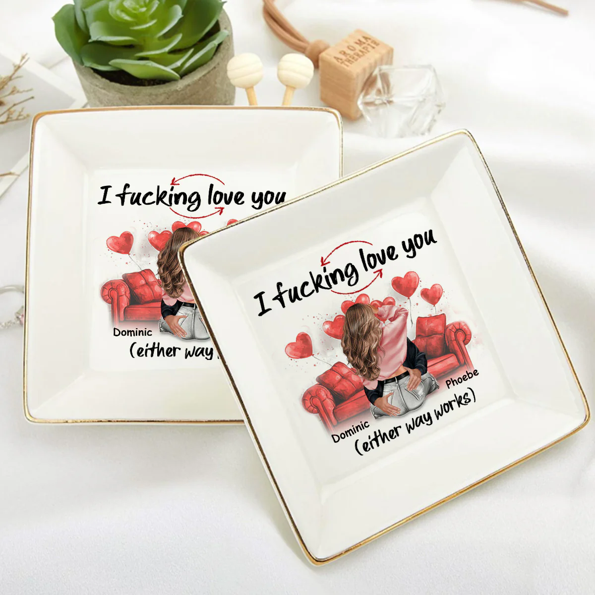 I Love You - Personalized Jewelry Dish - Image 6