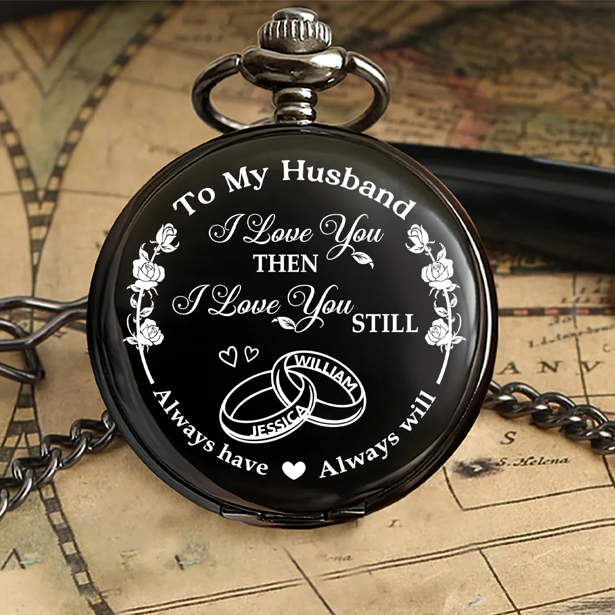 I Love You Then I Love You Still - Personalized Pocket Watch - Image 5