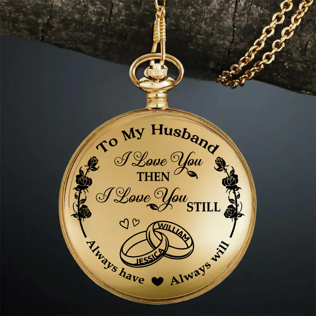 I Love You Then I Love You Still - Personalized Pocket Watch - Image 6