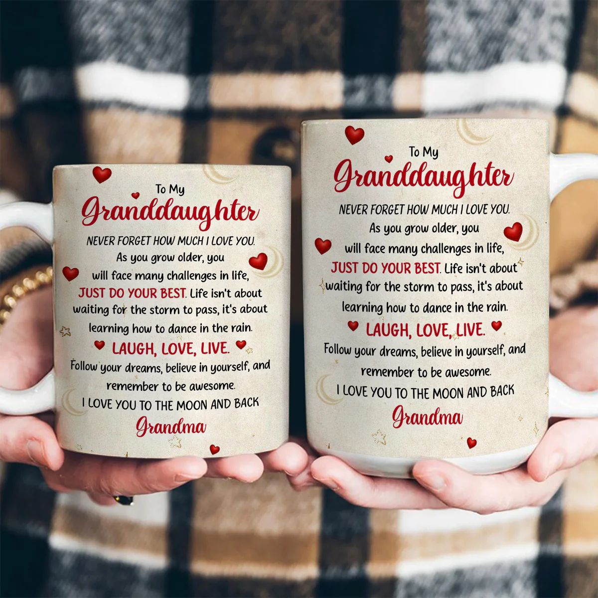 I Love You To The Moon And Back - Personalized Ceramic Coffee Mug - Image 4