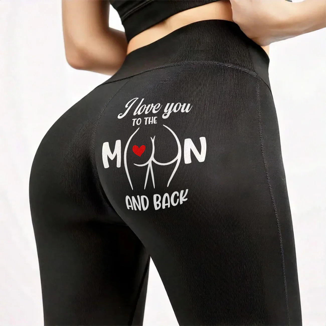 I Love You To The Moon And Back - Personalized Leggings - Image 6