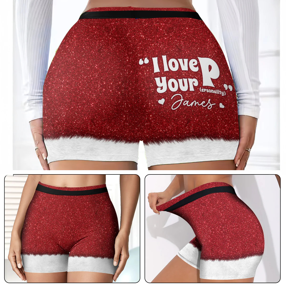 I Love Your P - Personalized Short Leggings