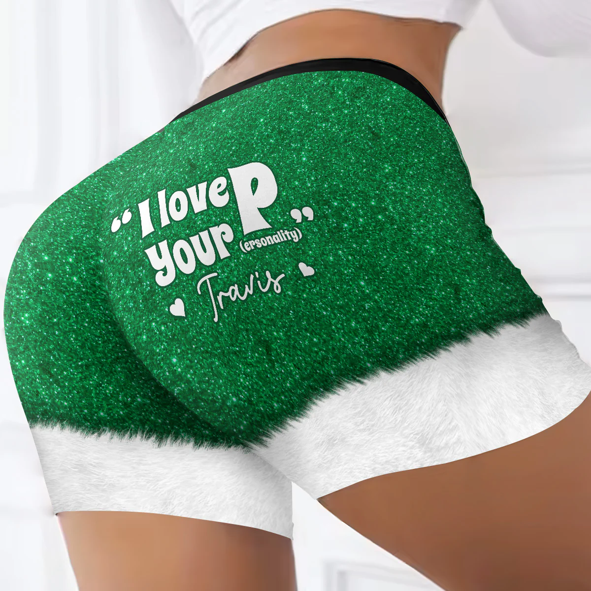 I Love Your P - Personalized Short Leggings - Image 5