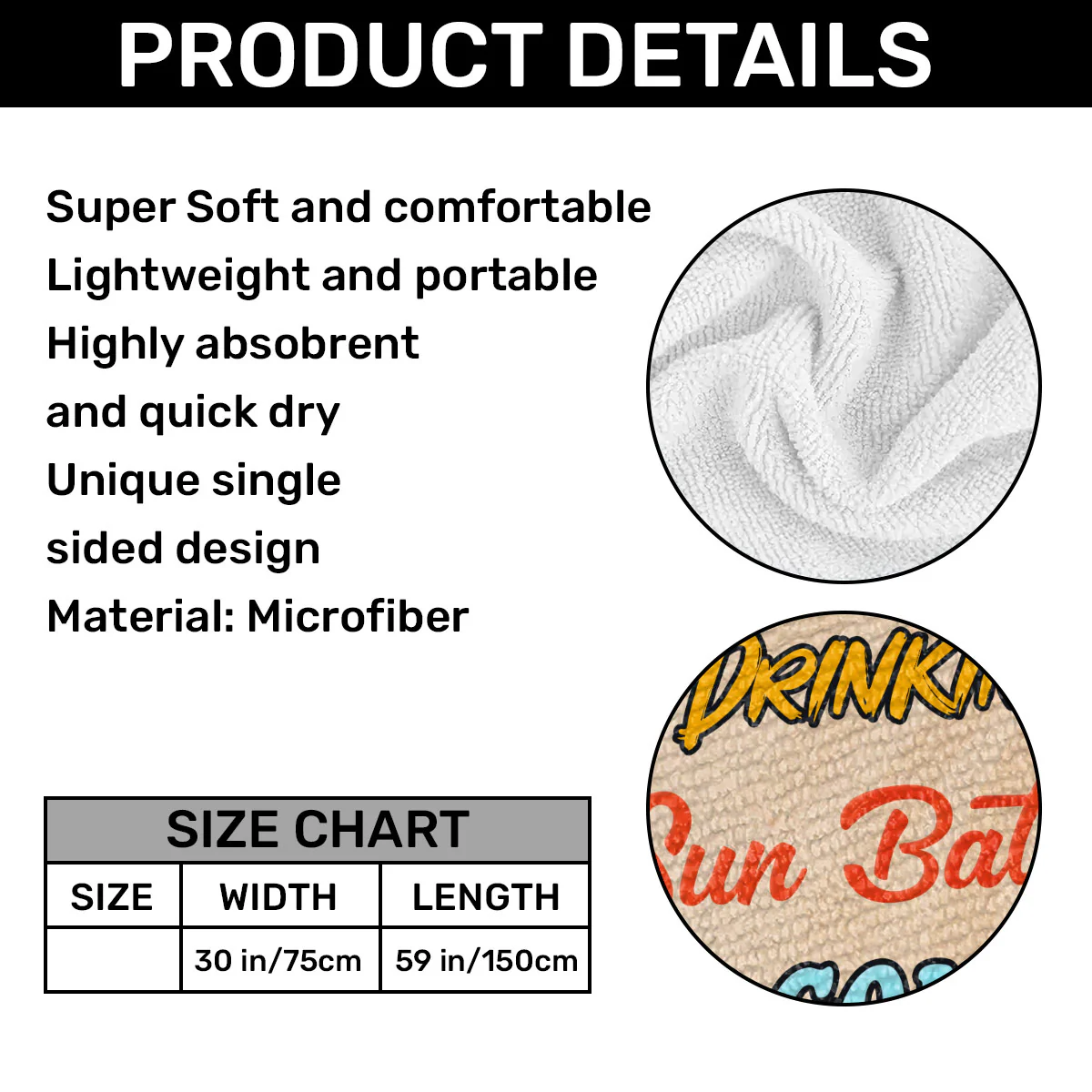 I'm A Flip Flop Wearin' Kinda Girl - Personalized Beach Towel - Image 8