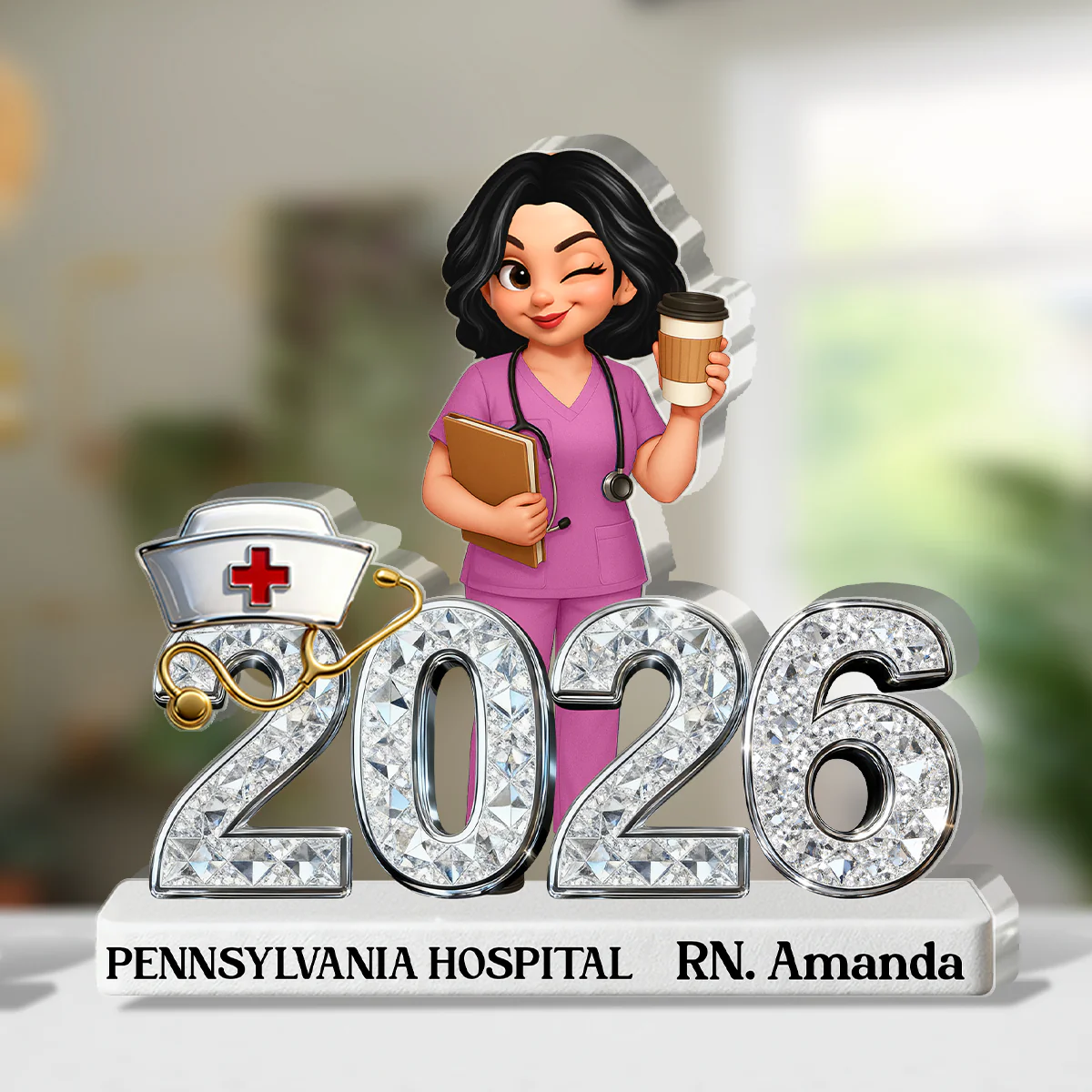 I'm A Nurse - Personalized Custom Shaped Acrylic Plaque - Image 4