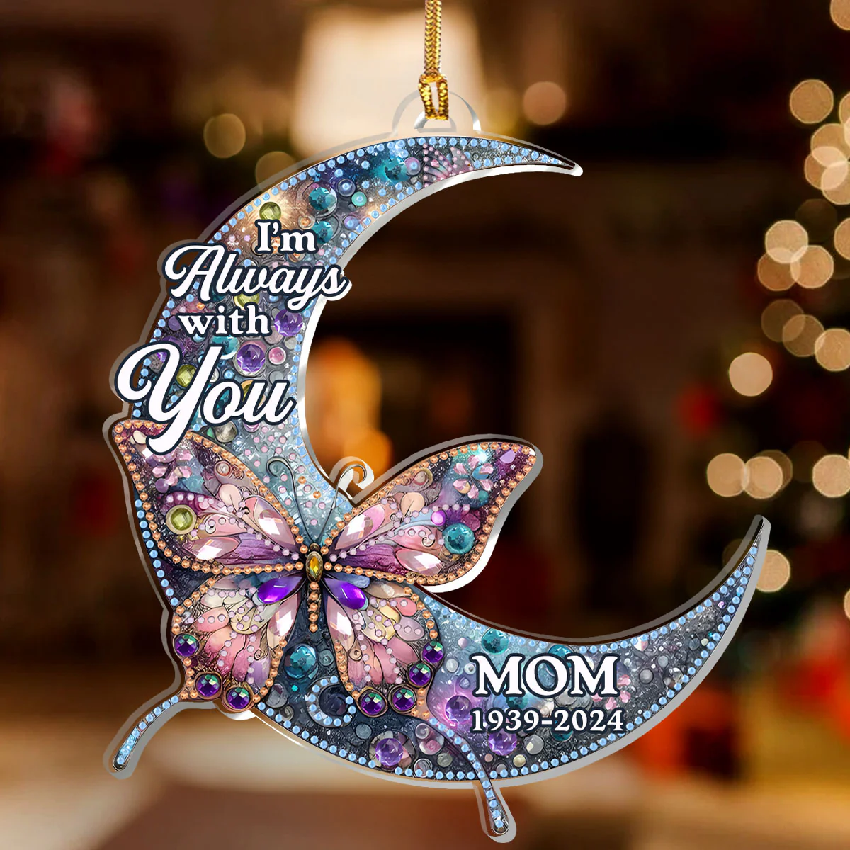 I'm Always With You Butterflies - Personalized 1-Layer Acrylic Ornament - Image 2