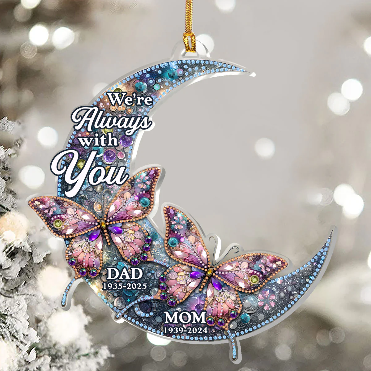 I'm Always With You Butterflies - Personalized 1-Layer Acrylic Ornament - Image 5