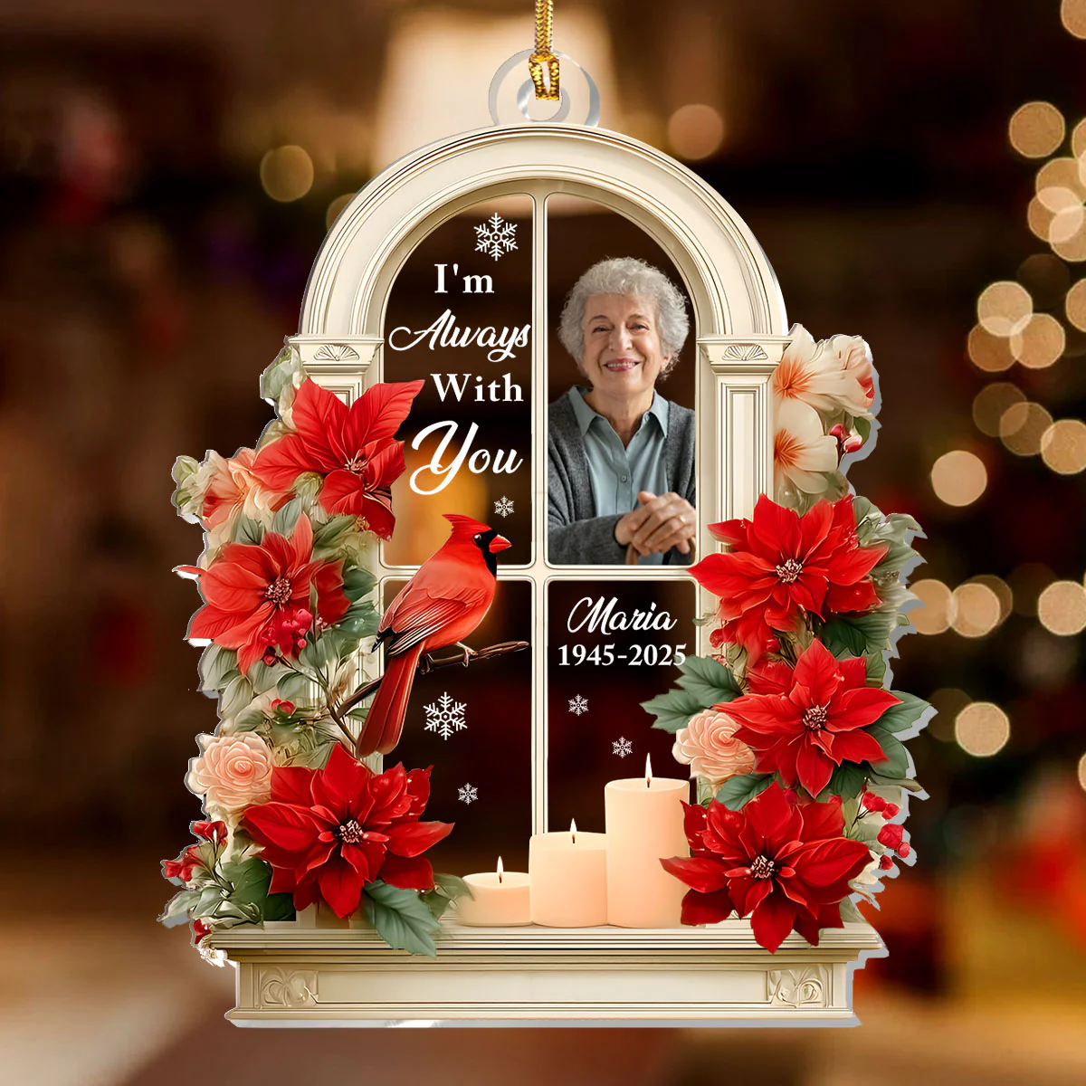 I'm Always With You - Personalized 1-Layer Acrylic Ornament - Image 2