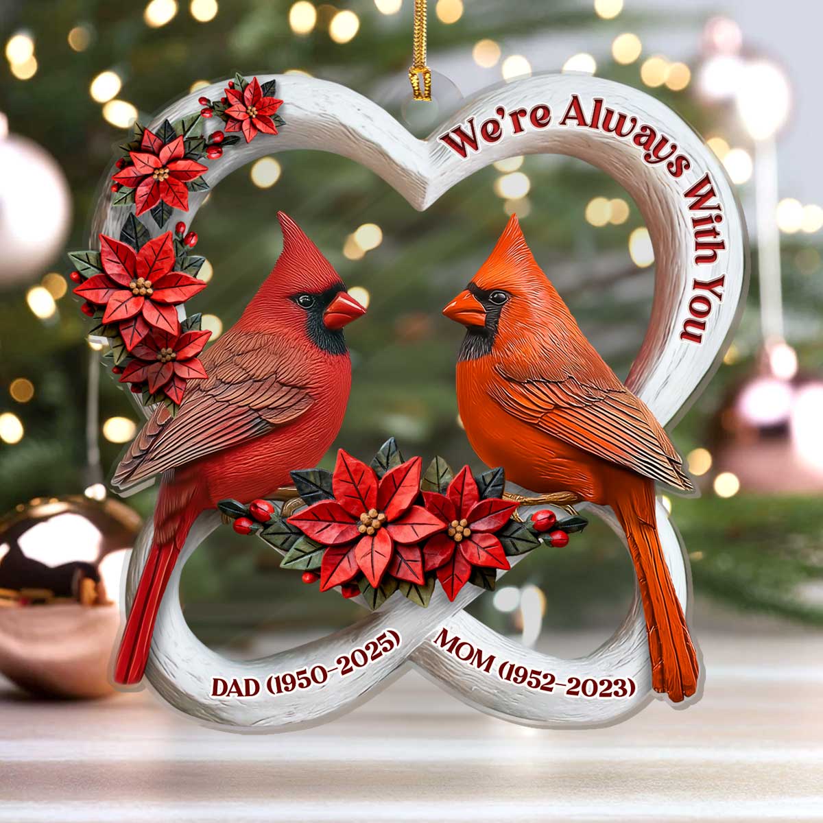 I'm Always With You - Personalized 1-Layer Acrylic Ornament - Image 4