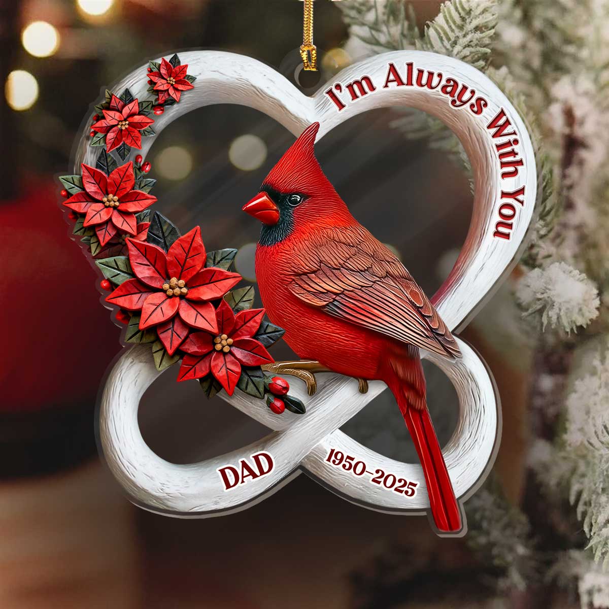 I'm Always With You - Personalized 1-Layer Acrylic Ornament - Image 6