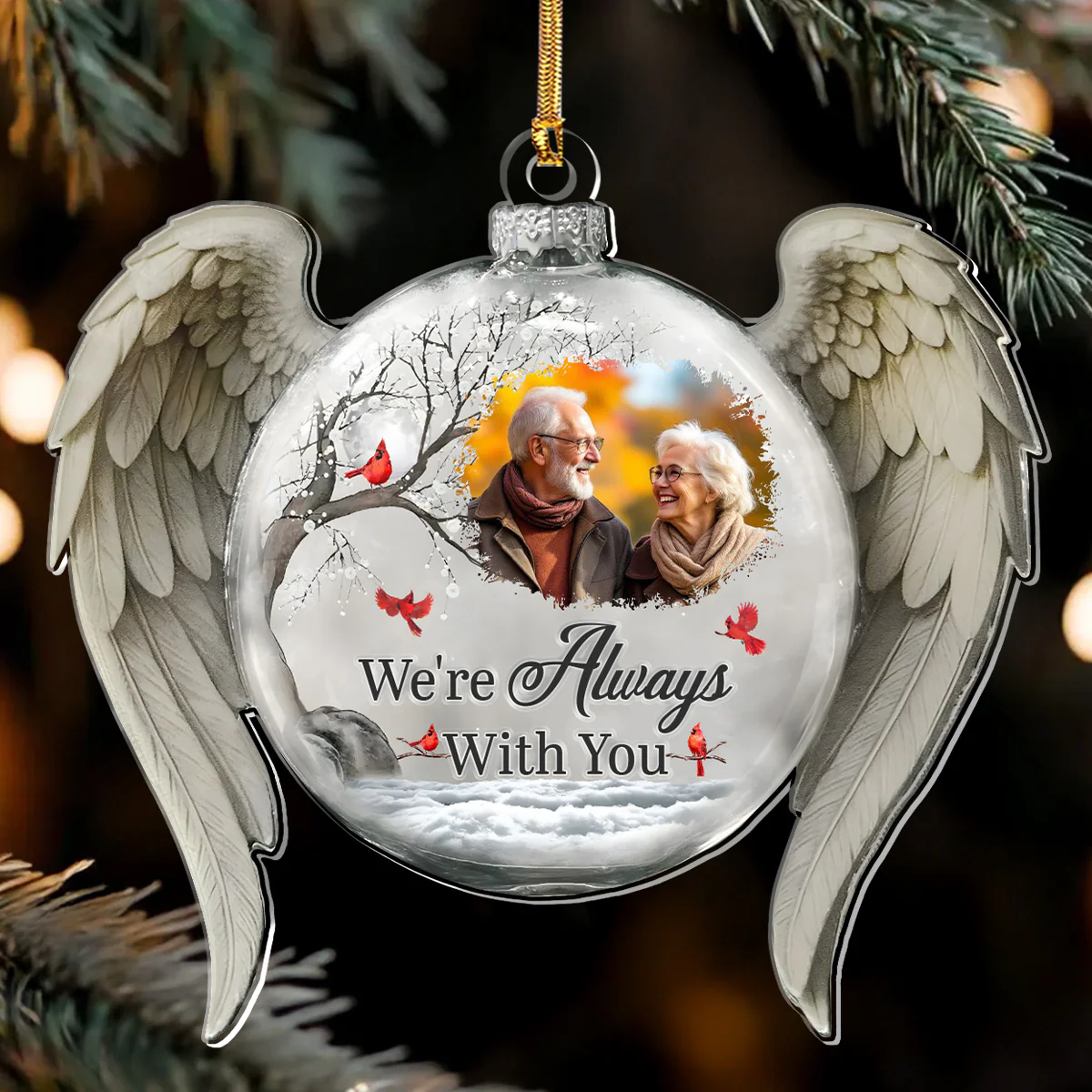I'm Always With You - Personalized 1-Layer Acrylic Ornament - Image 3