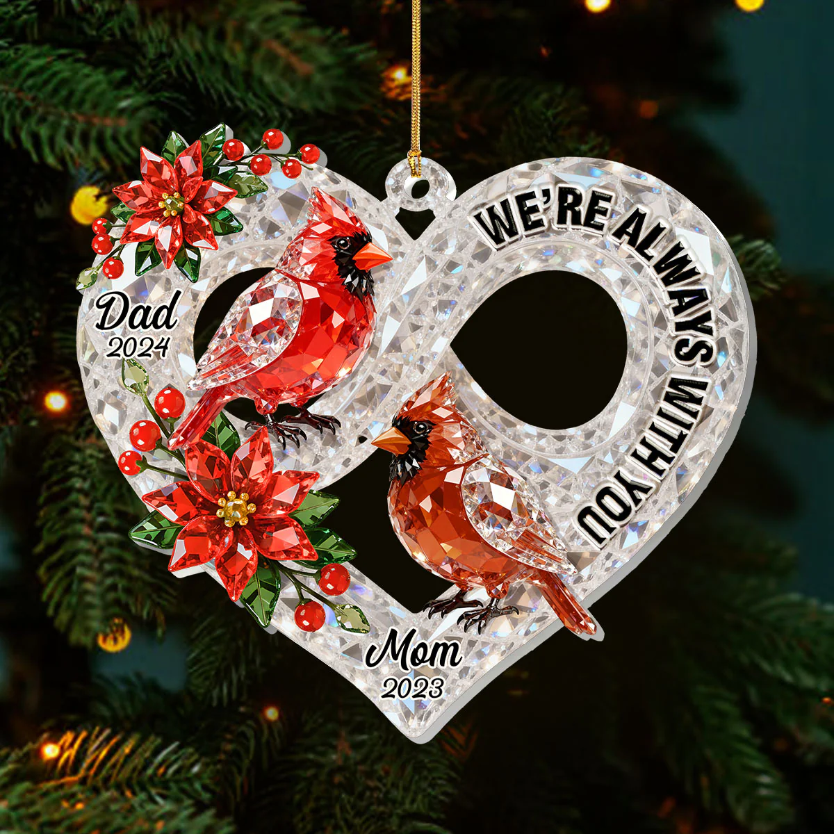 I'm Always With You - Personalized 1-Layer Acrylic Ornament - Image 3