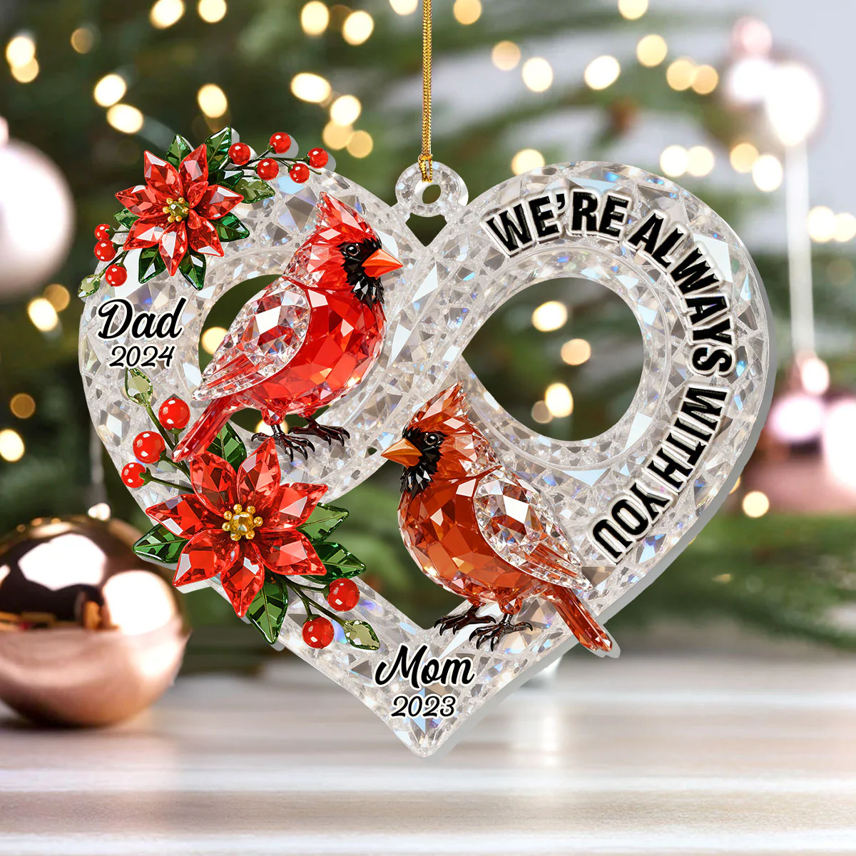I'm Always With You - Personalized 1-Layer Acrylic Ornament - Image 4