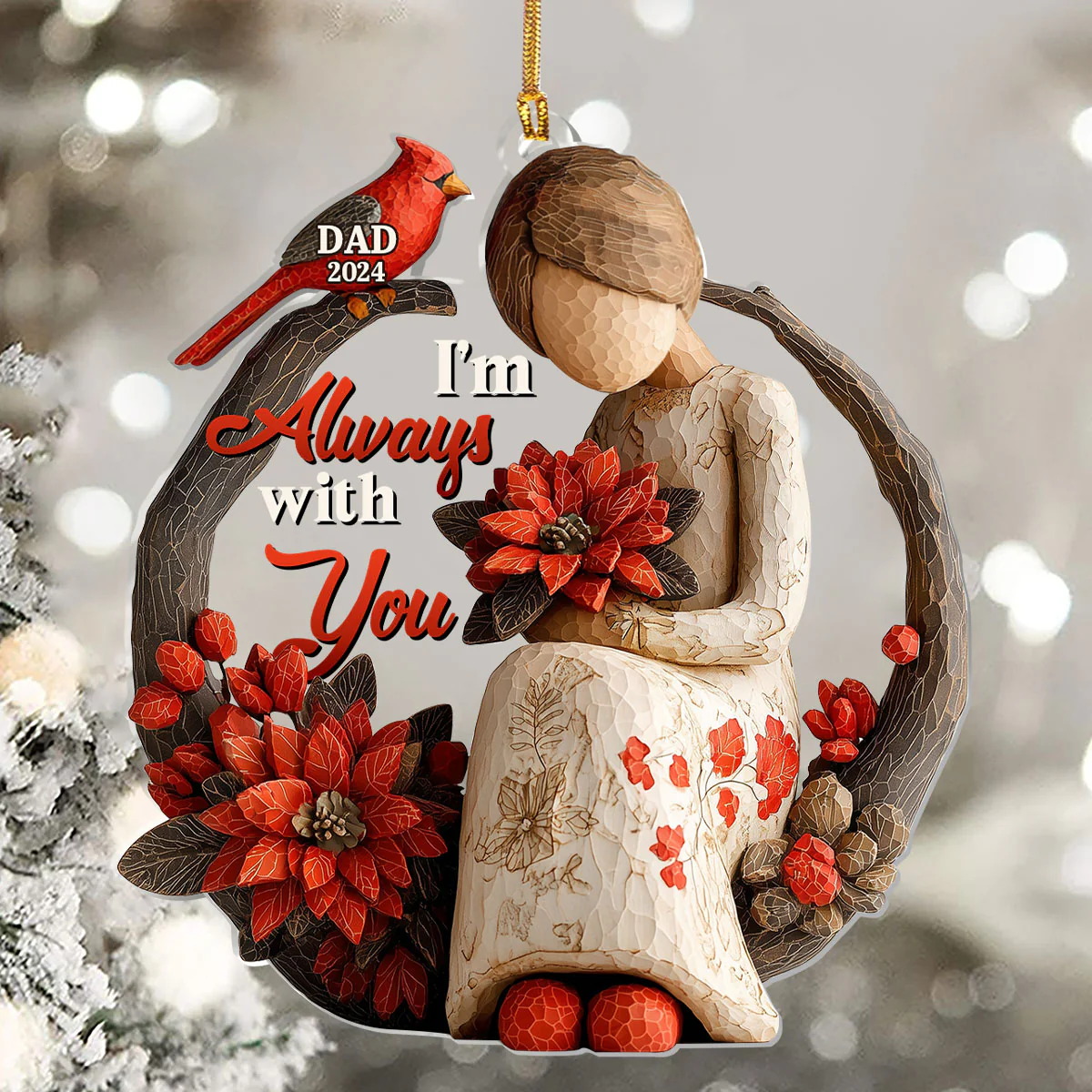 I'm Always With You - Personalized 1-Layer Acrylic Ornament