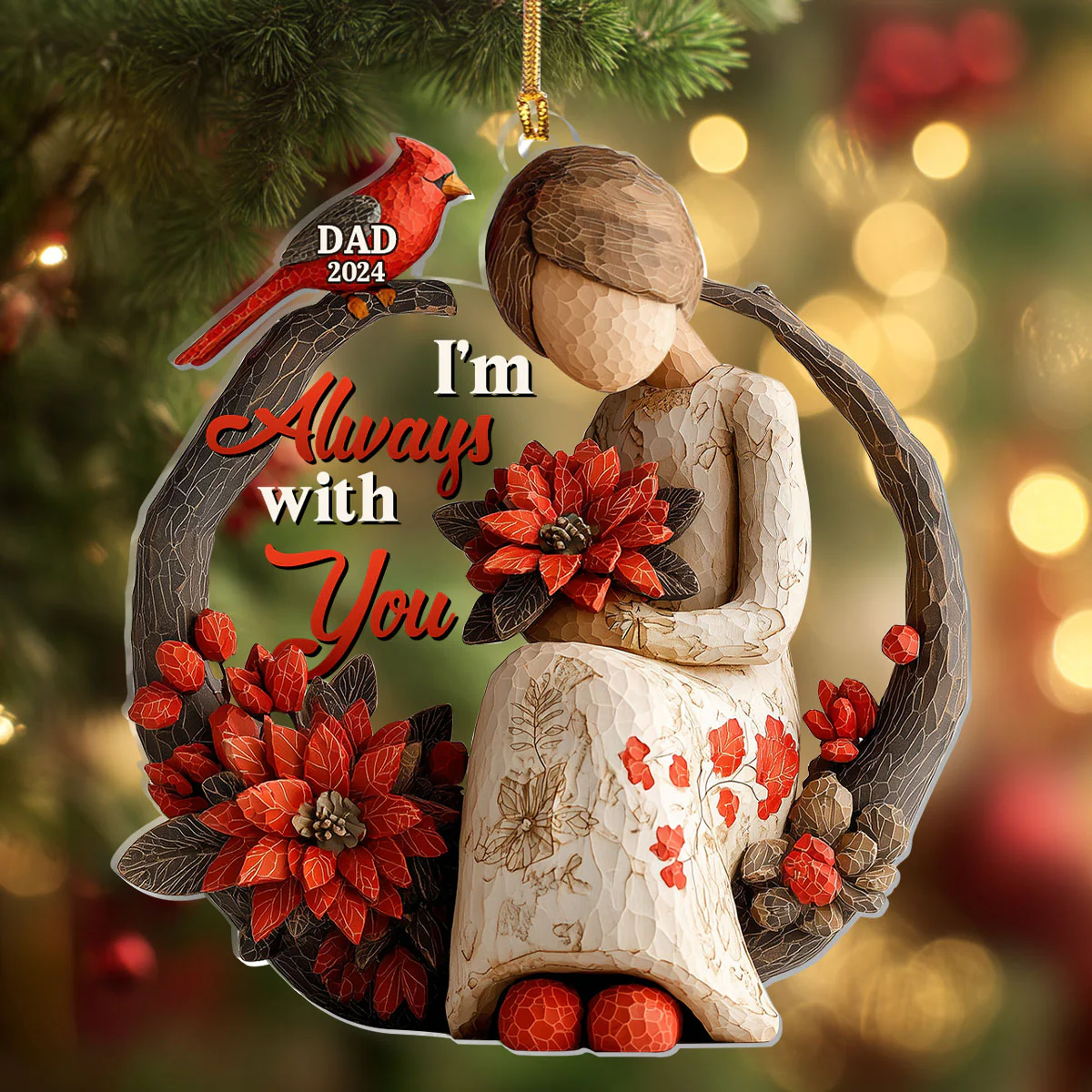 I'm Always With You - Personalized 1-Layer Acrylic Ornament - Image 5